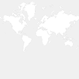 A 256x256 mercator projection of planet earth.